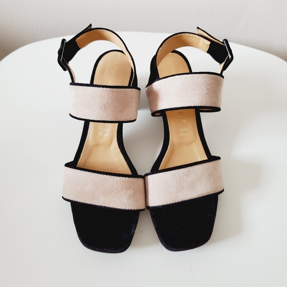 ANTHRO (Paolo Mattei) Colorblock Heeled Sandals - Picture 7 of 9